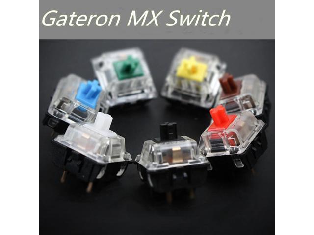 10pcs/pack Mechanical keyboard cherry clone gateron mx switch transparent case mx brown blue red switch lighting translucent