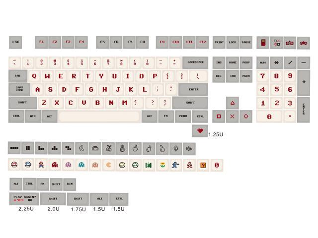 1 set Gameboy childhood classic retro game key cap for MX switch mechanical keyboard XDA profile keycaps for FC NES Super Mario