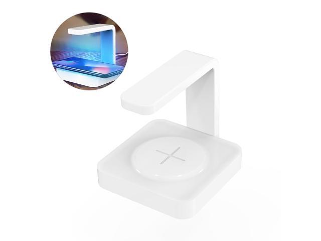 2 in 1 UVC Light & Phone Wireless Charger 6mm Sensor Distance Wireless Charging Stand with UV Light Cell Phone Cleaner Light Compatible with