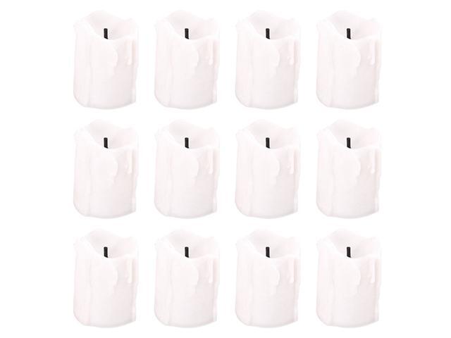 12pcs YK5015 Flameless LED Candle Light Bright Flickering Bulb Battery Operated Tea Light with Realistic Flames Fake Candle for Birthday/Wedding