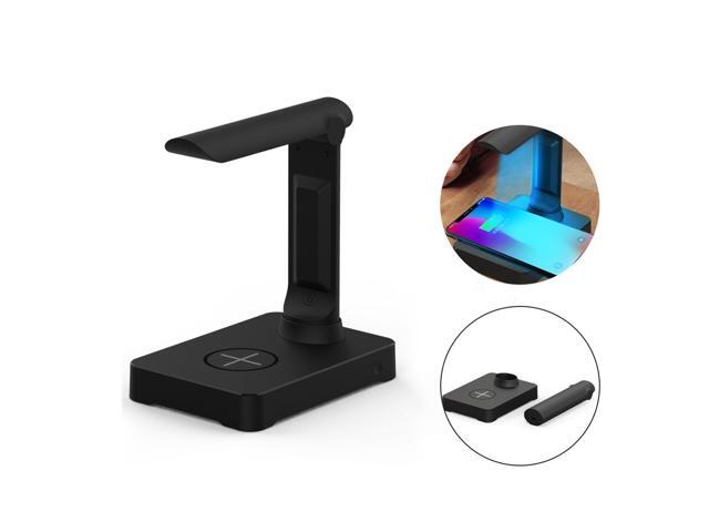 UV Phone Cleaner Wireless Charger Detachable Travel Wand Wireless Charging Stand with UV Light Safety Protection Cell Phone Cleaner Light with