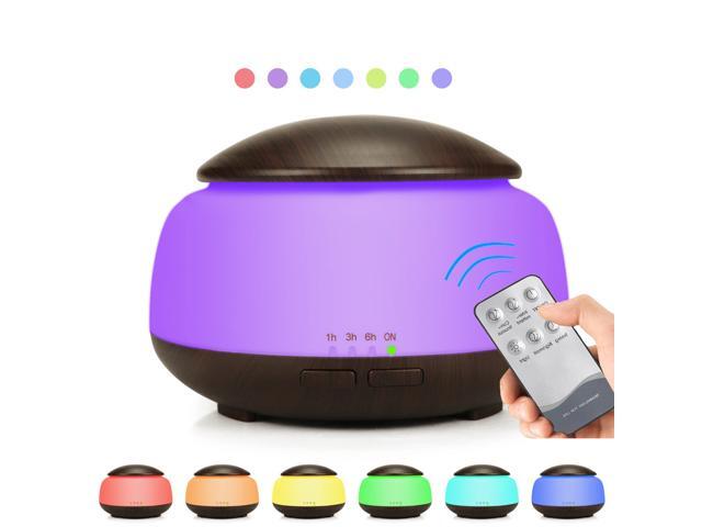 300mL Essential Oil Diffuser Mist Humidifier Diffuser Colorful Night Light Quiet Auto-Shut Off Humidifier with Remote Control Cool Desktop