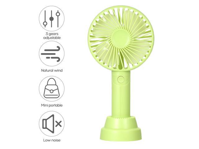 Mini Desk USB Fan 3 Gears with Stand Base Portable for Home Travel Office Study Outdoor