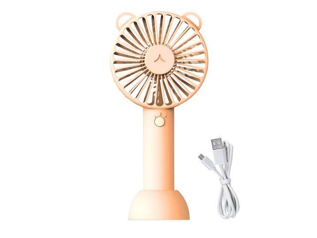 Handheld Fan with Base Portable Mini Fan 3 Speed Low Noise Personal Desk Fan for Travel Camping Office Home USB Powered Desk Fan