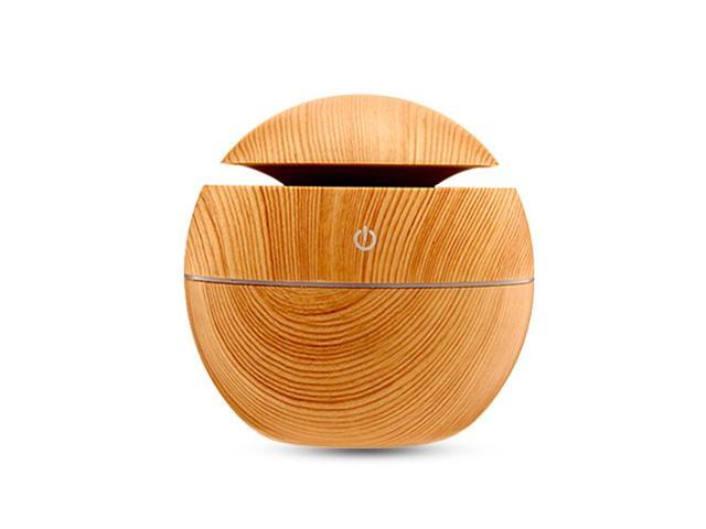 Portable USB Wood-grain LED Night Lamp Humidifier Mini Household Air Purifier Home Office Aromatherapy Machine