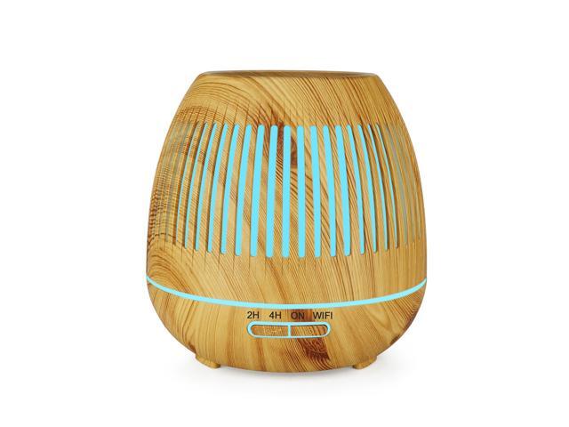 YX130 Essential Oil Diffuser 400ml Cool Mist Humidifier Wood Grain Aromatherapy Humidifier 7 Color Changing Mood Light Waterless Auto Shut-off with