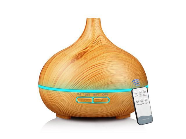 550mL Essential Oil Diffuser Mist Humidifier Diffuser Colorful Night Light Quiet Auto-Shut Off Humidifier with Remote Control Cool Desktop