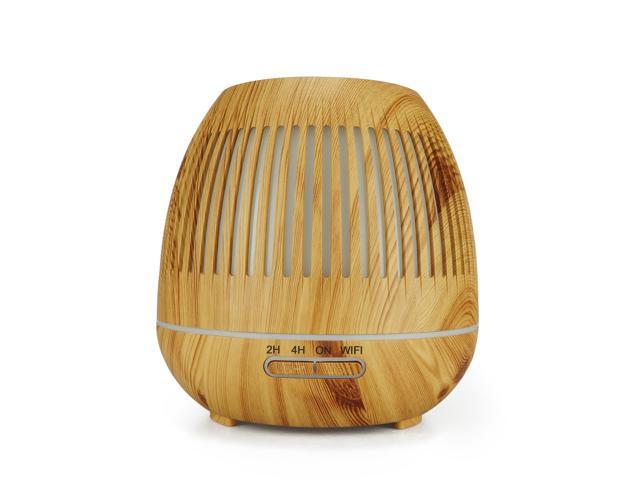 yx-130 Smart WiFi Essential Oil Diffuser 400ml Cool Mist Humidifier Wood Grain Aromatherapy Humidifier 7 Color Changing Mood Light Tuya APP Control