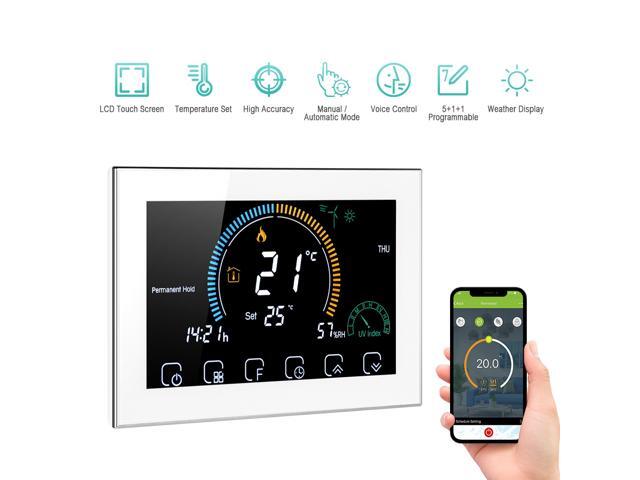95-240V Wi-Fi Smart Programmable Thermostat 5+1+1 Six Periods Voice APP Control Backlight LCD Water/ Gas Boiler Heating Thermoregulator with UV