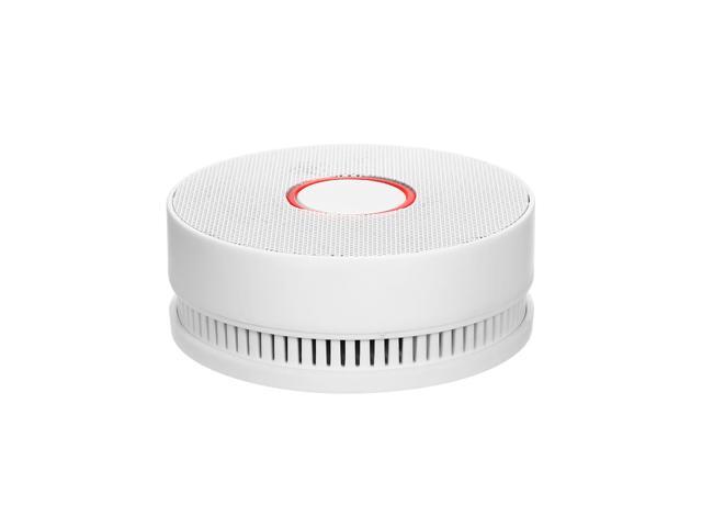 Smoke Detector Alarm Portable Fire Alarms Photoelectric Sensor Battery Operated Not Hardwired with Red LED Indicator for Home Office Hotel