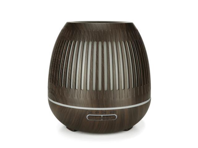 yx-130 Smart WiFi Essential Oil Diffuser 400ml Cool Mist Humidifier Wood Grain Aromatherapy Humidifier 7 Color Changing Mood Light Tuya APP Control