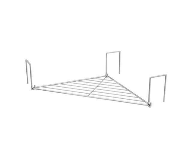 Cubicle Corner Shelf Space-Saving Office Sundries Storage Rack Floating Organizer Flower Pots Caddy Triangle Steel Wire Grid Rack