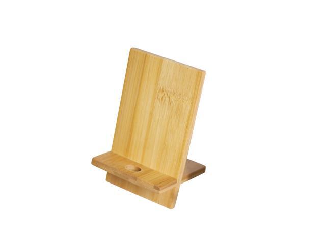 Bamboo Wooden Cell Phone Stand Tablet Stand Phone Dock: Cradle Holder Stand Compatible with Pad Phone 11 Pro Xs Xs Max Xr X 8 7 6 6s Plus 5 5s 5c
