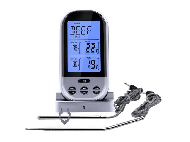 Wireless Meat Thermometer Food Thermometer Barbecue BBQ Grill Smoker Thermometer Cooking Food Oven Digital Thermometer with Dual Probe
