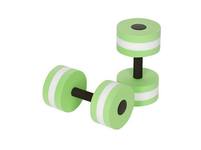 2PCS Aquatic Exercise Dumbells Pool Resistance Water Barbells Water Fitness Workout Arm Exercise EVA Floating Swimming Physical Activities for