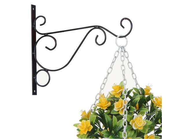 Plant Hanging Hooks Decorative Iron Wall Hooks Plant Hanging Hangers for Outdoor Indoor Planter Bird Feeder Lanterns Wind Chimes with Screws