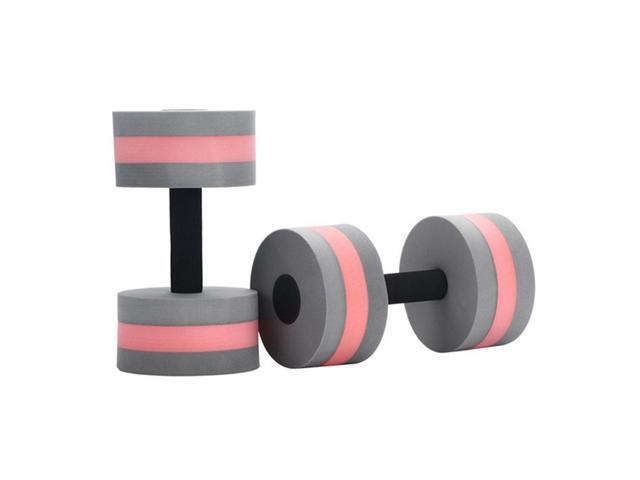 2PCS Aquatic Exercise Dumbells Pool Resistance Water Barbells Water Fitness Workout Arm Exercise EVA Floating Swimming Physical Activities for