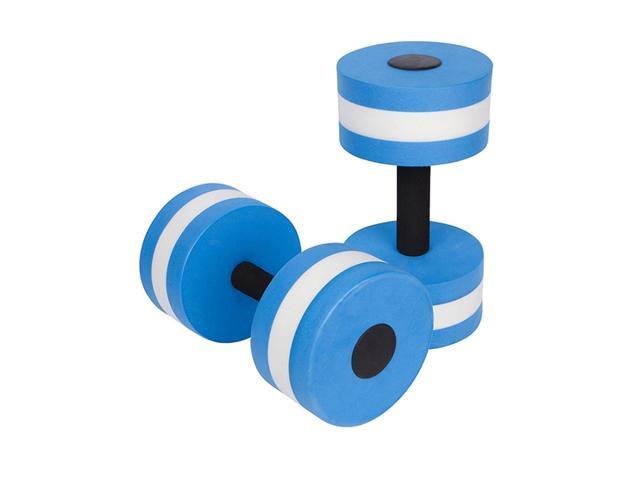 2PCS Aquatic Exercise Dumbells Pool Resistance Water Barbells Water Fitness Workout Arm Exercise EVA Floating Swimming Physical Activities for