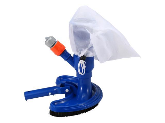 Swimming Pool Vacuum Head with Clip Handle Drawstring Bag Pool Flexible Cleaning Spray Brush Pool Surface Cleaning Tools Removes Debris Clean Corners