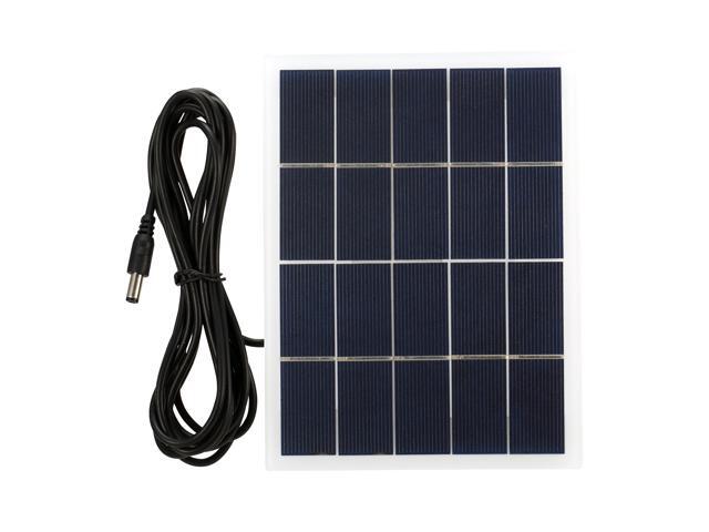 3W 5V Solar Panel with DC Port Polycrystalline Silicon Solar Cell DIY Waterproof Camping Portable Power Solar Panel Compatible for 37V Battery