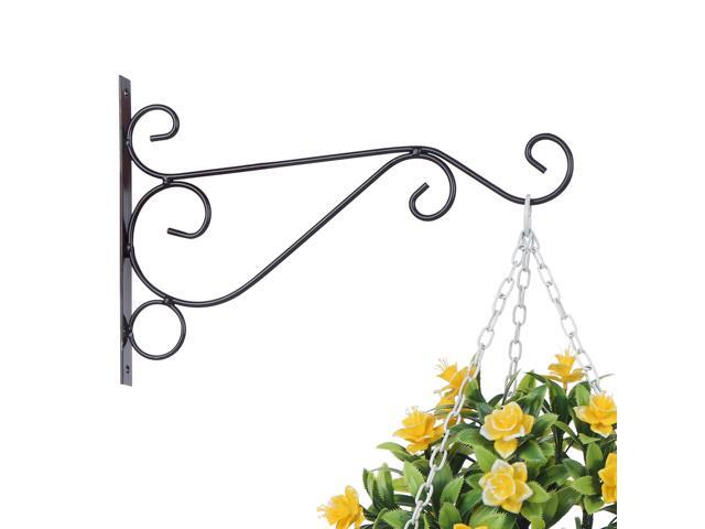 Plant Hanging Hooks Decorative Iron Wall Hooks Plant Hanging Hangers for Outdoor Indoor Planter Bird Feeder Lanterns Wind Chimes with Screws