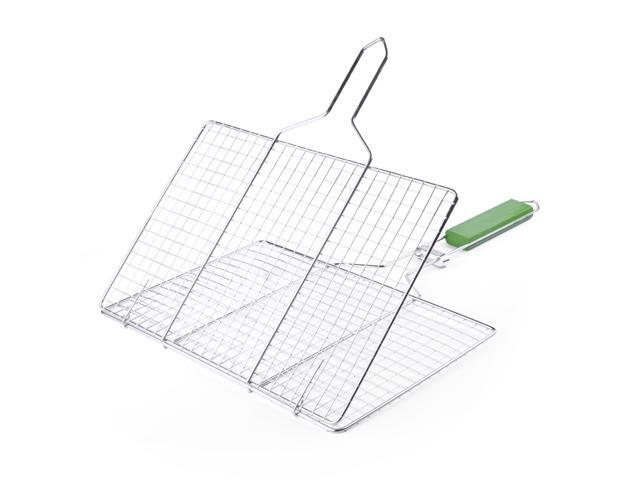 Grilling Basket Non-Stick Barbecue Basket Heavy Duty BBQ Tools Grill Basket for Meats Fish Vegetables Steak