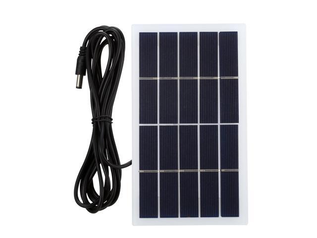 2W 5V Solar Panel with DC Port Polycrystalline Silicon Solar Cell DIY Waterproof Camping Portable Power Solar Panel Compatible for 37V Battery