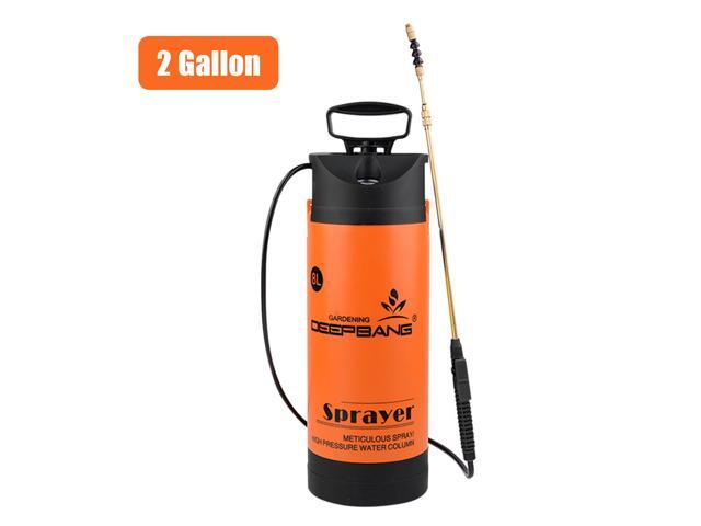 2 Gallon Garden Pump Sprayer with Wand Pressure Gauge Handheld Water Sprayers Plant Water Mister Sprayer Lawn Mister Bottle for Watering Cleaning