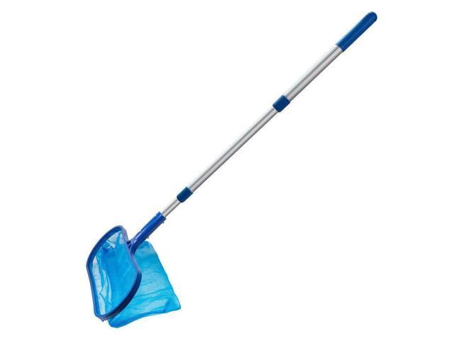 Pool Skimmer Net with Telescopic Pole Removal Leaf Rake Swimming Pool Ponds Fast Cleaning Tool with for Cleaning Above Ground Inground Pool Hot Tub