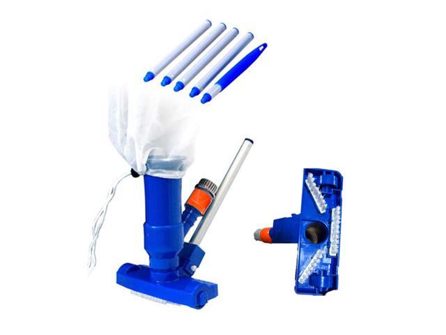 Swimming Pool Cleaning Kit Vacuum Cleaner Suction Head with Brushes Extendable Rod Mesh Bag