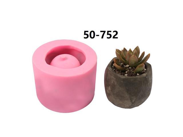 DIY silicone mold cement succulent flower pot silicone mold simple personality creative green plant pot mold 50-752 pink