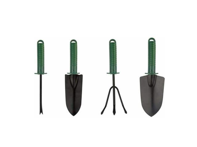 4PCS Garden Tools Suit Trowel Rake Shovel Heavy Duty Metal Outdoor Ergonomic