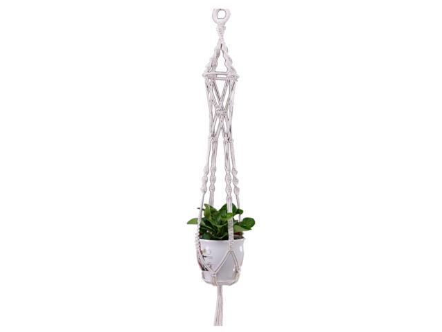 Macrame Plant Hanger with Tassels Woven Decorative Flower Pot Holder Indoor Outdoor Hanging Planter Basket Handmade Cotton Rope Home Garden Decor