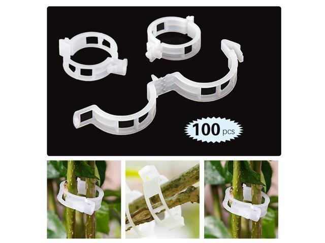 100 Pcs Plant Support Clips Flower and Vine Clips Garden Tomato Support Clips for Supporting Plant and Seedling Stems