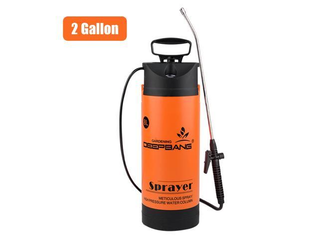 2 Gallon Garden Pump Sprayer with Wand Pressure Gauge Handheld Water Sprayers Plant Water Mister Sprayer Lawn Mister Bottle for Watering Cleaning