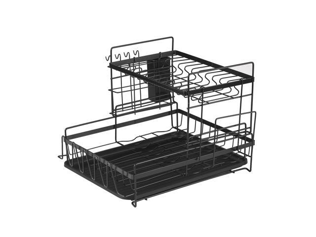 Carbon Steel Dish Rack Large Capacity Storage Rack for Dishes Multifunctional Kitchen Rack Kitchen Sink Drying Shelf Bowl Holder Tool Holder