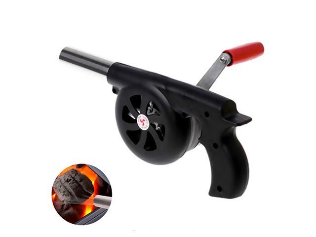 Outdoor Cooking BBQ Fan Air Blower Hand Crank Fan Air Blower Grill Picnic Camping Stove Accessories for Barbecue Fire Bellows Hand Crank Tool