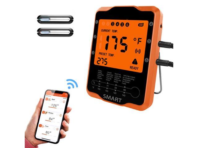Meat Grill Thermometer Food Thermometer Smart BT Wireless Remote Cooking Thermometer Digital Temperature Gauge for Kitchen BBQ Grill Milk Water
