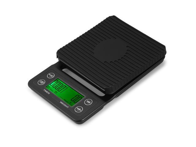 5kg/05g Coffee Drip Scale Accurate Electric Kitchen Scale with Large Clear LCD Display Coffee Scale with Timer and Tare Function