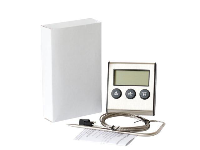 Digital Cooking Thermometer with Probe Timer Timing and Alarm Function 0-250°C/32-482°F