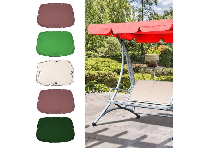 Swing Canopy Cover Bench Top Replacement Sun Shade Cover Waterproof Swing Canopy Cover Decor for Outdoor Garden Patio Yard Park Porch Seat Furniture