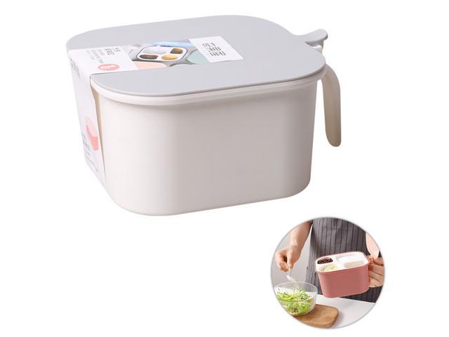 Seasoning Box Spice Pots Storage Container Condiment Jars Cruet with Cover and Spoon Seasoning Pots
