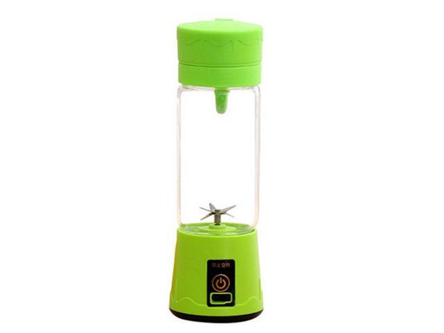 380ml Portable USB Juicer Cup Handheld Rechargeable Fruit Maker Blender 6 Blades (Green)