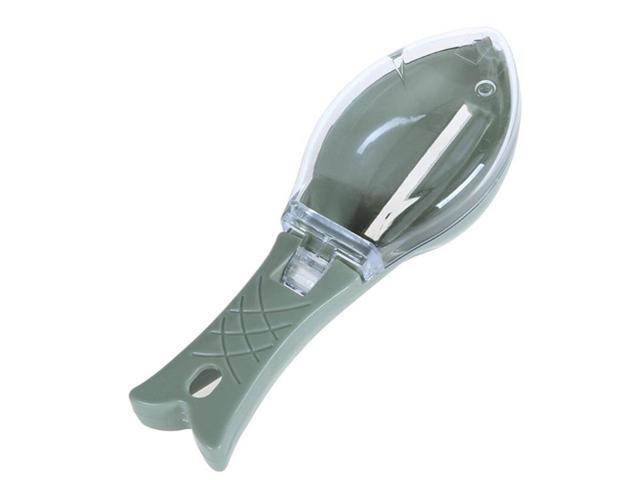 Kitchen Tool Fish Scale Scraper Fish Skin Cleaning Peeler Brush Scaler with Cover Scale Catcher