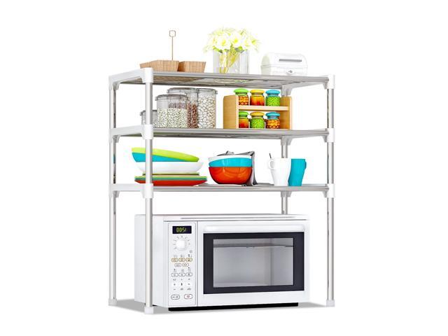 3-Tier Multi-functional Kitchen Storage Shelf Rack Microwave Oven Shelving Unit