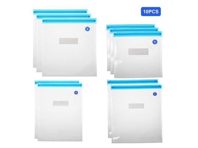 10PCS BPA-free Vacuum Sealer Bags Food Storage Saver Bags Reusable Plastic Sandwich Freezer Bags for Handheld Pump Food Storage Kitchen Restaurant
