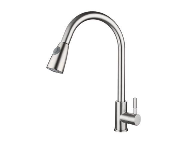 Pull Out Kitchen Faucets with Sprayer Bathroom Basin Sink Faucets 2 Spraying Modes 360° Rotating Stainless Steel Water Tap