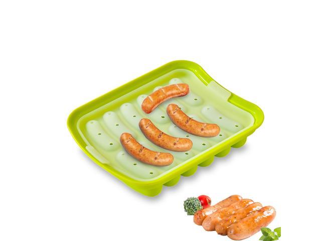 Silicone Sausage Mold Non-Stick Hot Dog Mold Finger Shaped Molds DIY Homemade Sausage Child Food Supplement Baking Utensils for Oven and Microwave