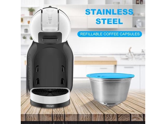 Refillable Coffee Capsules Stainless Steel Coffee Maker Pod Filters Cup 035oz Capacity for Dolce Gusto EDG466 EDG606 EDG305 Mini Me EDG626 Coffee