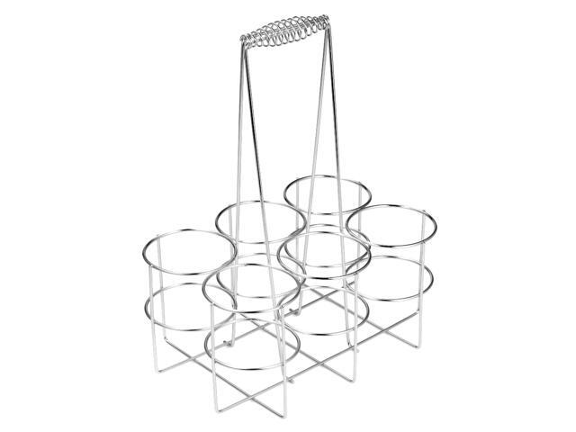 6 Bottle Beer Holder Party Beer Basket Rack Wine Caddy Stand for BBQ Hotel Bar Wine Beer Bottles